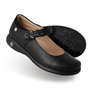 Zapato Mary Jane Karsten Negro de Piel para Niña | Modelo Florentina
