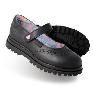 Balerina Escolar Distroller Corazón Negro con Velcro