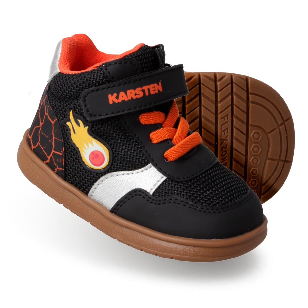 Tenis Botín Karsten Meteoro Negro, para Niño